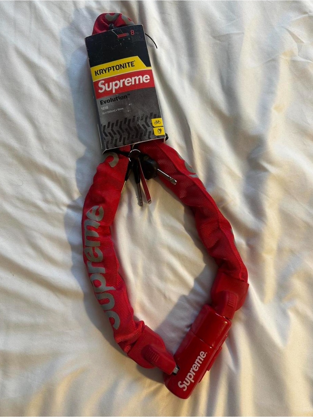 Supreme x Kryptonite Red Chain Lock